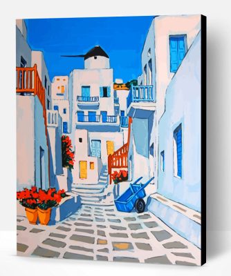 Santorini Greece Paint By Number