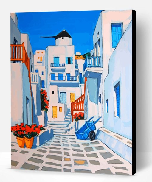 Santorini Greece Paint By Number