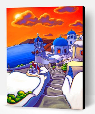 Santorini Island Paint By Number