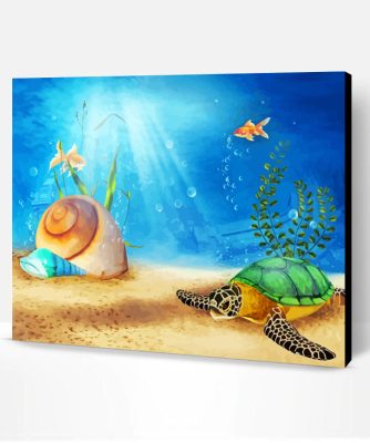 Sea Turtle Underwater Paint By Number