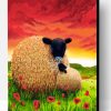Sheep In Poppy Field Paint By Number
