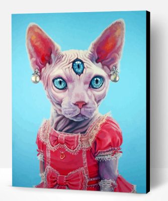 Sphinx Cat In Dress Paint By Number