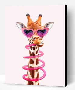 Stylish Giraffe Paint By Number