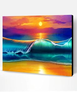 Sunset Waves Paint By Number