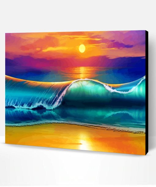 Sunset Waves Paint By Number