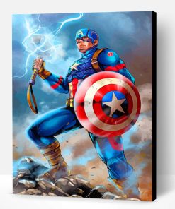 Superhero Captain America Paint By Number