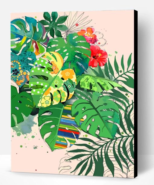 Tropical Leaves Paint By Number