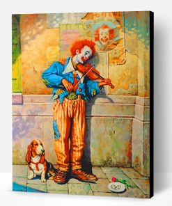 Violinist Clown Paint By Number