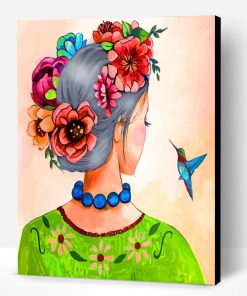 Woman And Flowers Crown Paint By Number
