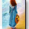 Woman Walking By Sea Paint By Number