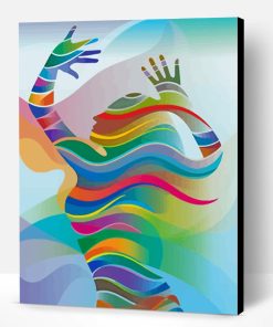 Abstract Colorful Woman Paint By Number