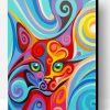 Abstract Colorful Cat Paint By Number