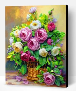 Aesthetic Pink And White Flowers Paint By Number