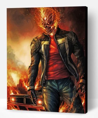 Aesthetic Ghost Rider Paint By Number