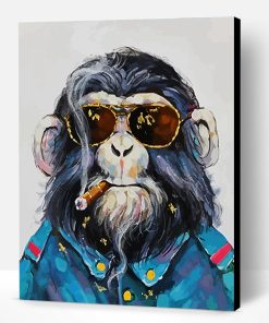 Classy Smoking Monkey Paint By Number