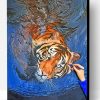 Aesthetic Tiger In The Water Paint By Number