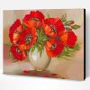 Aesthetic Vase Of Poppy Flowers Paint By Number