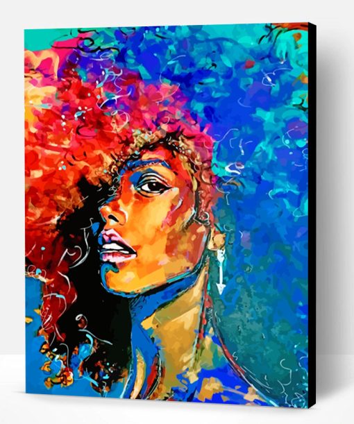 Afro Colorful Girl Paint By Number