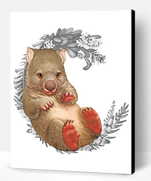 Baby Wombat Illustration Paint By Number