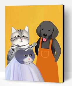 Barber Dog And Cat Paint By Number