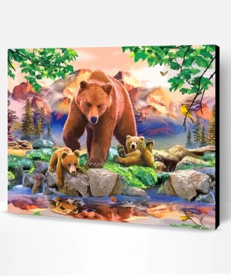 Bear Family Paint By Number