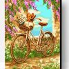 Bicycle With Flowers Paint By Number