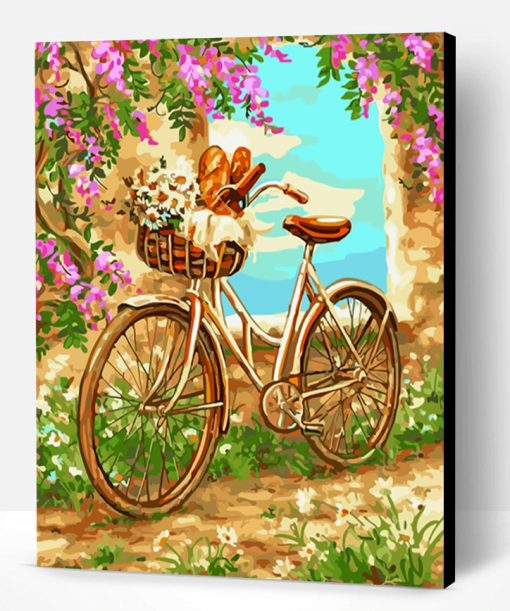 Bicycle With Flowers Paint By Number