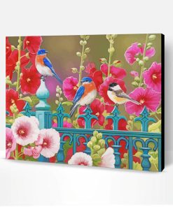 Birds And Flowers Paint By Number