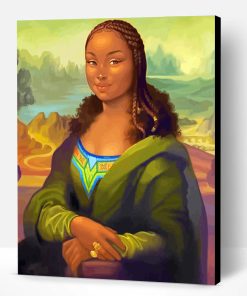 Black Gorgeous Mona Lisa Paint By Number