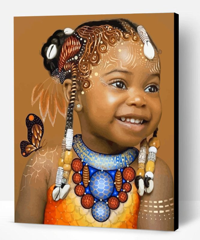 Black Little Girl Paint By Number