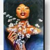 Black Woman And Flowers Paint By Number