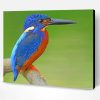 Blue Kingfisher Bird Paint By Number