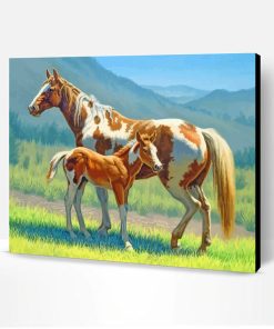 Brown Horses Paint By Number