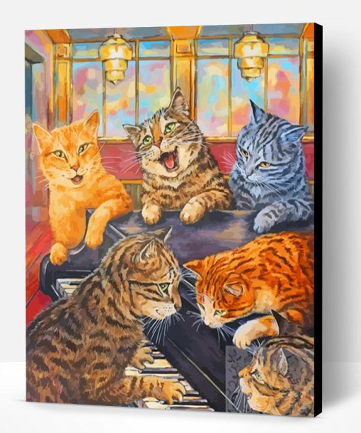 Cats Enjoying Their Time Paint By Number