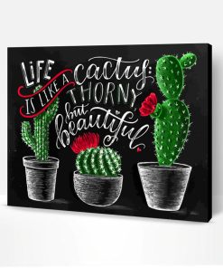 Cactus Quote Paint By Number