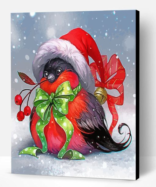 Christmas Bird Paint By Number