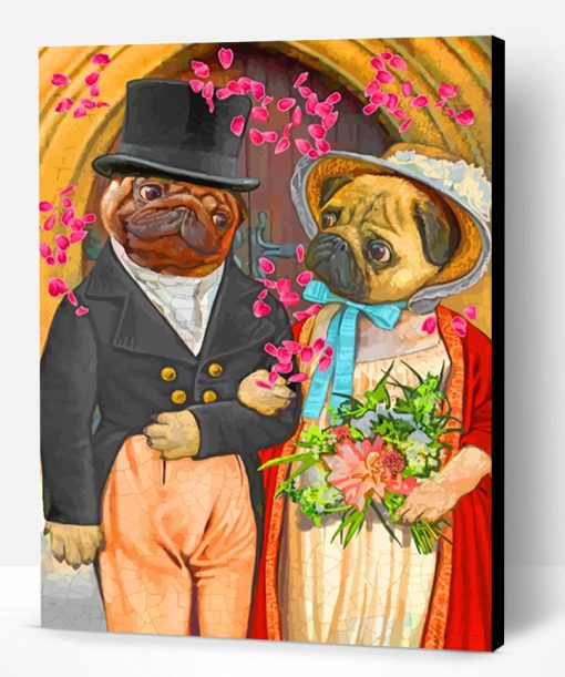 Classy Pug Couple Paint By Number