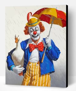 Clown And White Duck Paint By Number