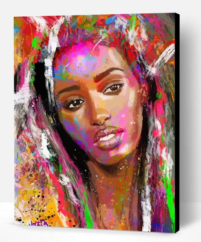 Colorful Black Woman Paint By Number
