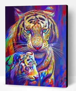 Colorful Tigers Paint By Number
