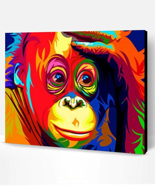 Colorful Monkey Paint By Number