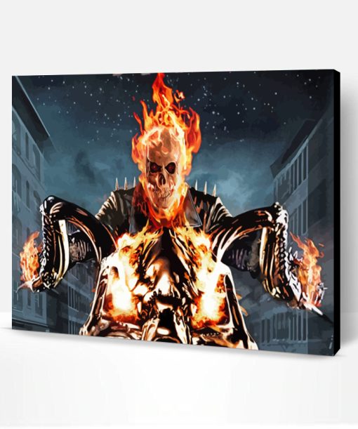 Cool Ghost Rider Paint By Number