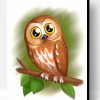 Cute Brown Owl Paint By Number