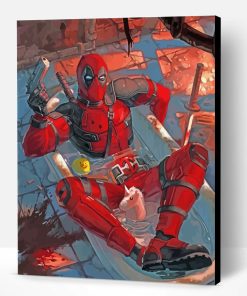 Deadpool Bathub Paint By Number