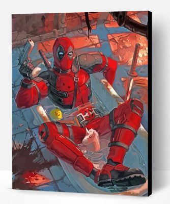 Deadpool Bathub Paint By Number