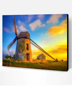 Dutch Windmill Paint By Number