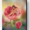 Fairy And Pink Rose Paint By Number