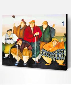 Fat Golfers Paint By Number