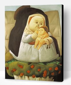 Madonna With Child Fernando Botero Paint By Number