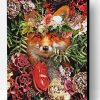 Floral Fox Paint By Number